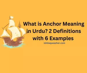 Anchor Meaning in Urdu